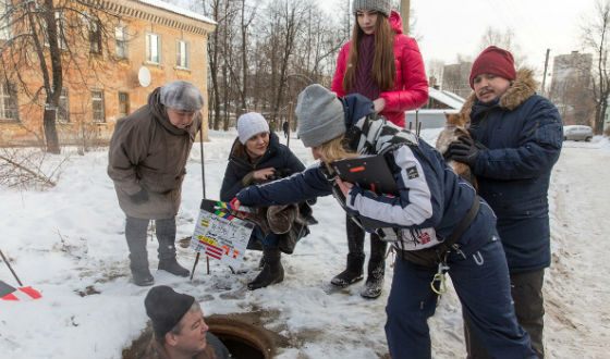 На съемках сериала «Домашний арест»