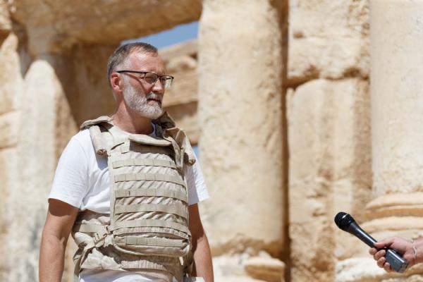 Сергей Михеев во время поездки в Сирию